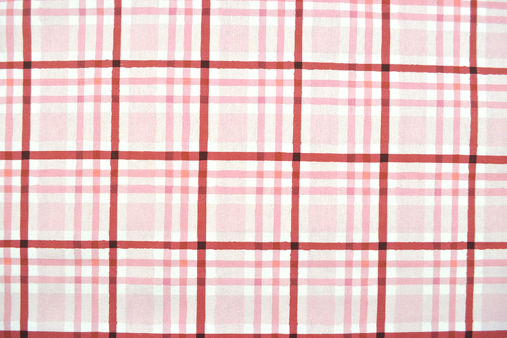 Bettwäsche-Stoff - Karo Rosé - 280 cm