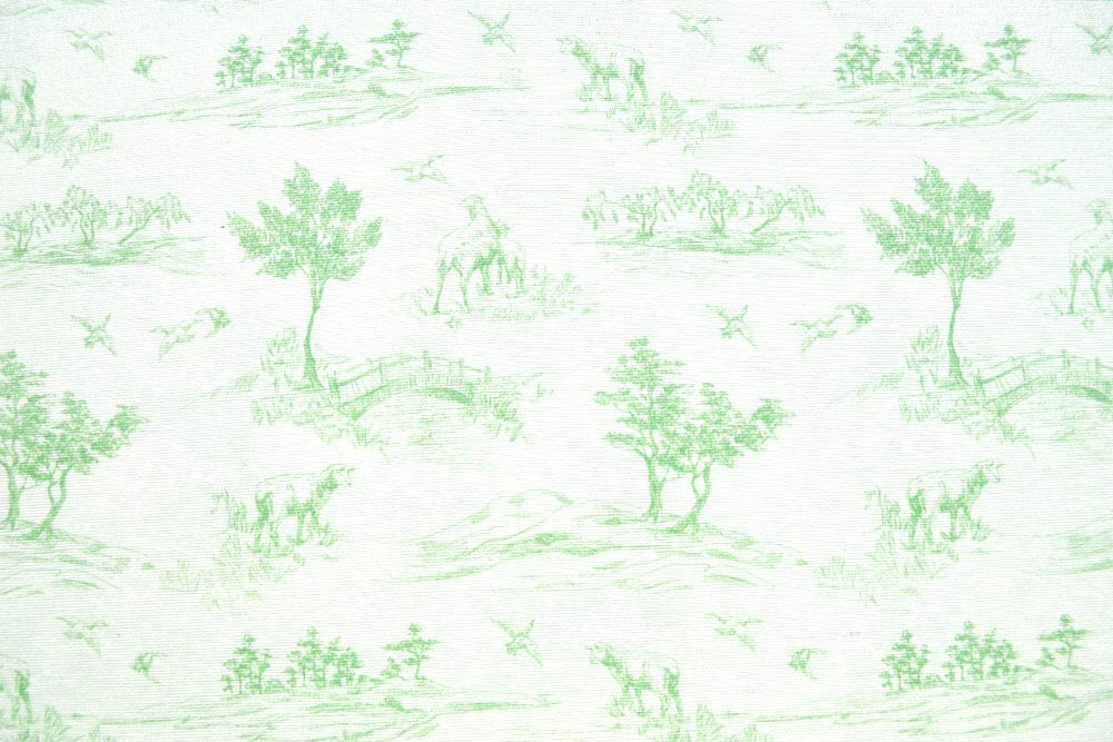 Dekostoff Toile de Jouy - Landleben - Grün - 280 cm