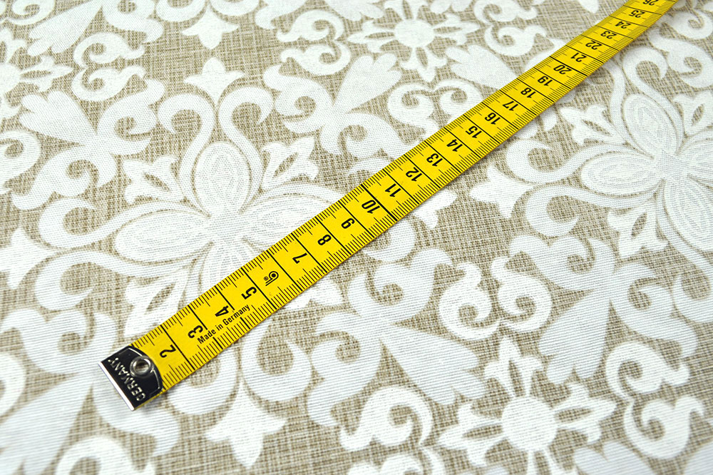 Dekostoff Leinenoptik - White Tiles - 280 cm