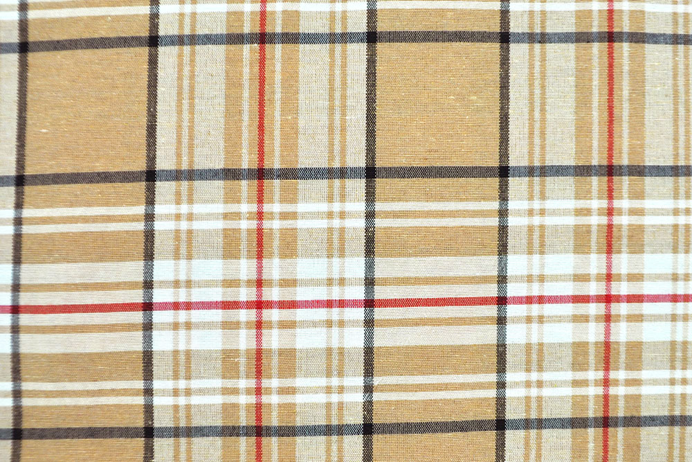 Dekostoff - Schottenkaro - 320 cm breit - Beige