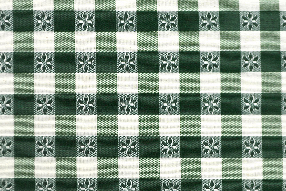 Dekostoff - Vichy-Blumen - 280 cm breit - Grün