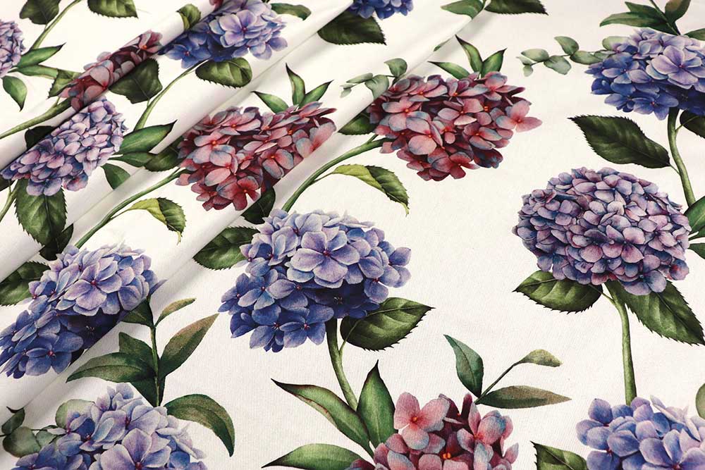 Baumwoll-Köper - Hortensien-Traum - 320 cm