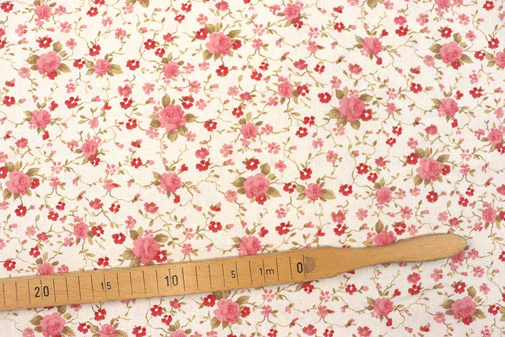 Dekostoff Panama - Kleine Rosen - 280 cm