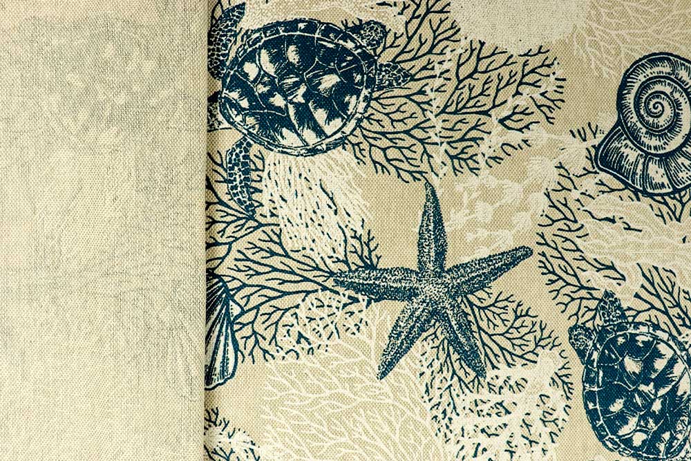 Dekostoff Leinenoptik - Wilde Seewelt - 280 cm