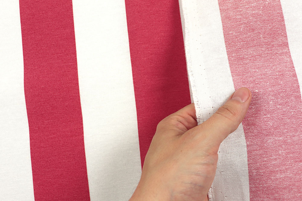 Dekostoff - Blockstreifen - Rot/Weiß - 280 cm