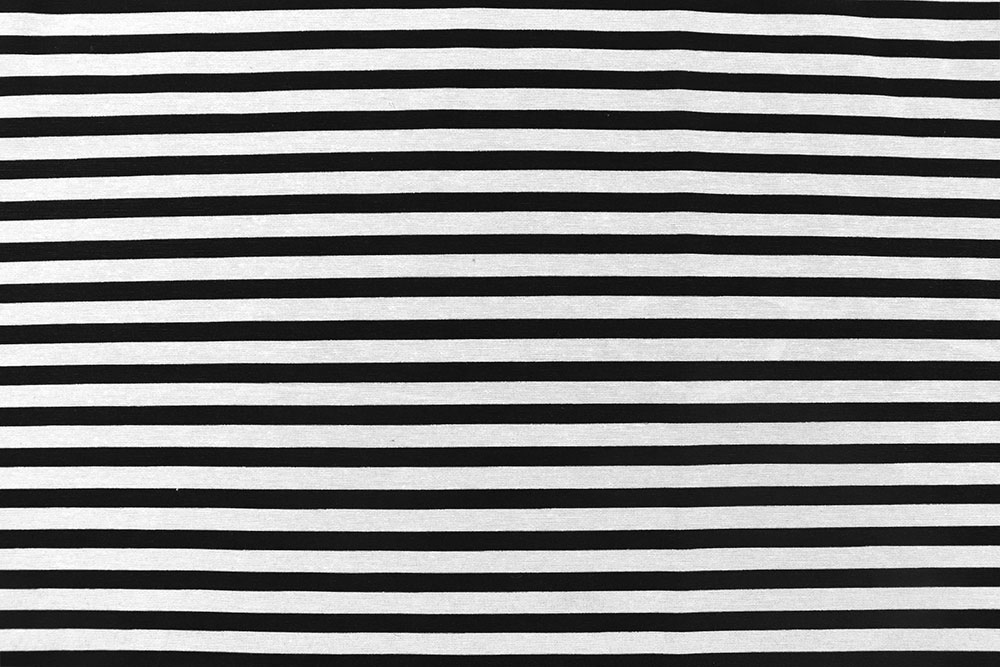 Dekostoff - Querstreifen - Schwarz/Weiß - 280 cm
