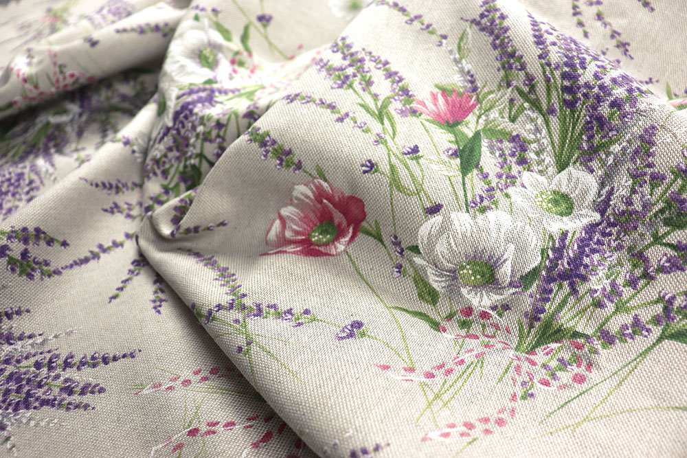 Dekostoff Leinenoptik - Provence Bloom - 280 cm