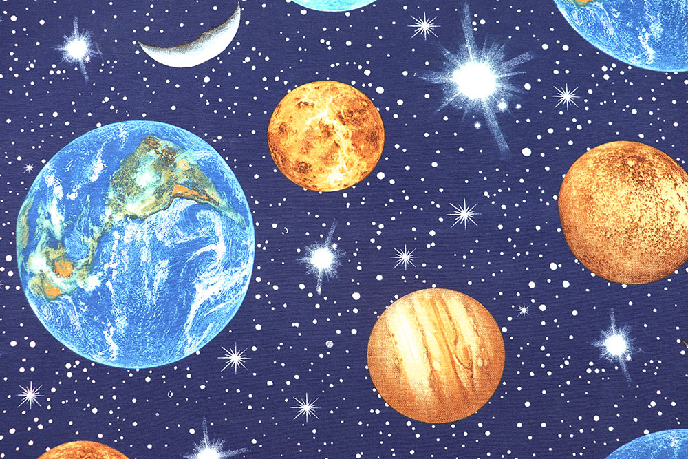 Dekostoff - Planeten - 280 cm