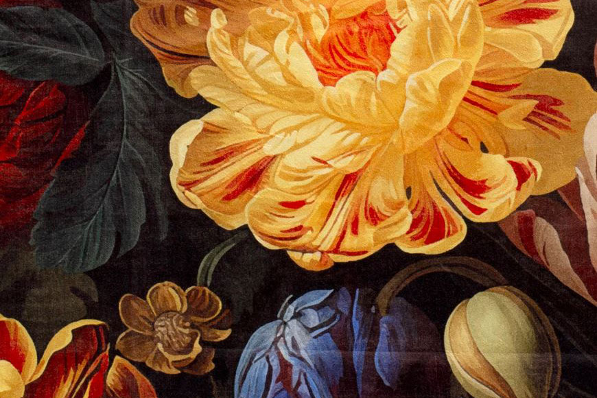 Samt-Dekostoff - Digitaldruck - Amsterdam Flowers