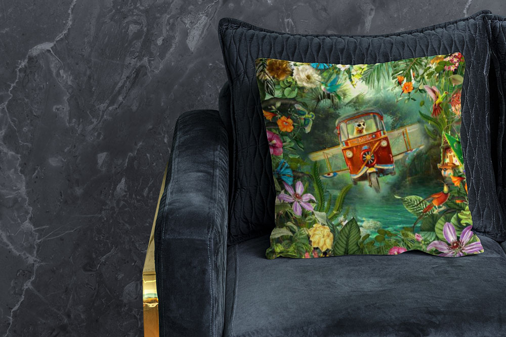 Premium-Samt - Panel - Crazy Jungle