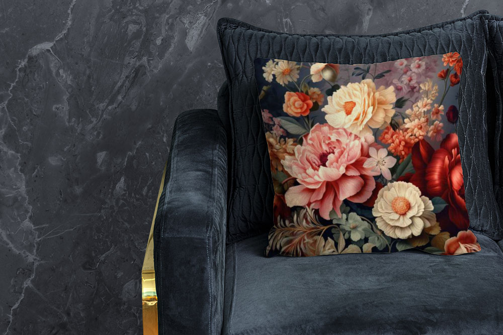 Premium-Samt - Panel - Fleurs