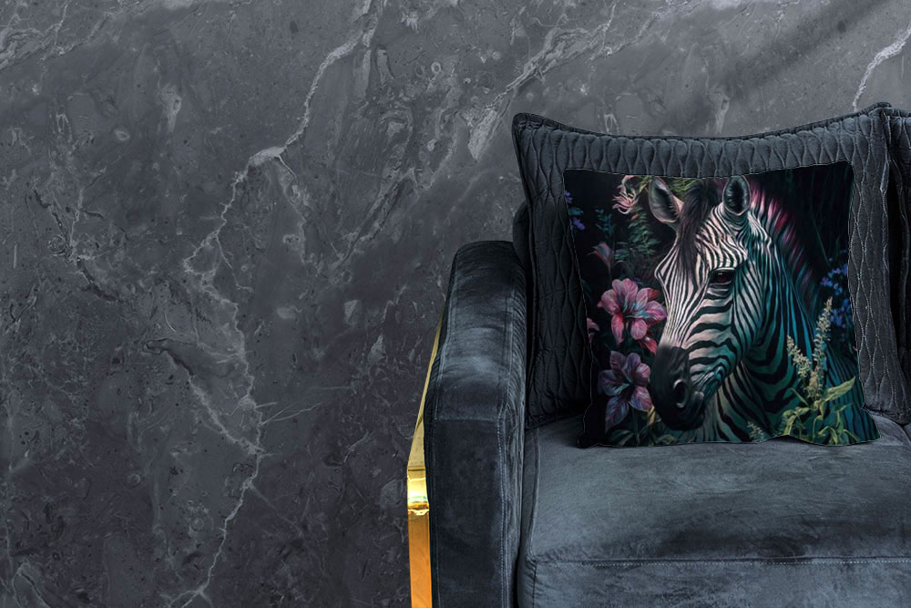 Premium-Samt - Panel - Zebra Jungle