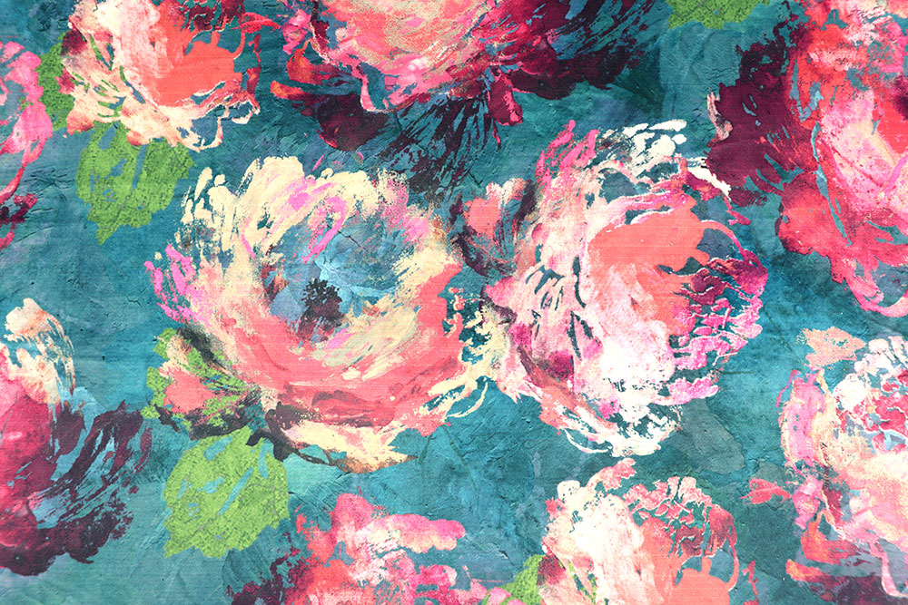 Samt-Dekostoff - Digitaldruck - Ailana