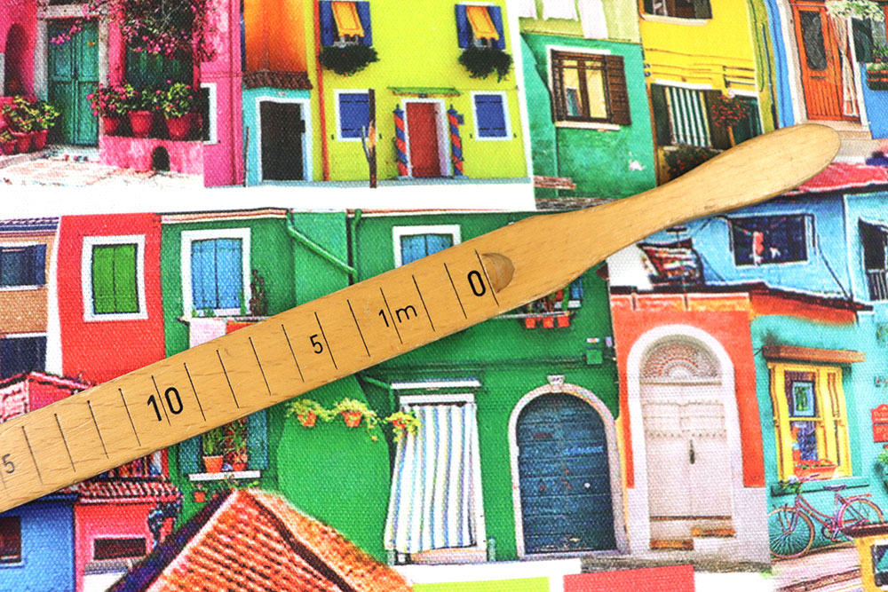 Dekostoff Premium - Bunte Stadt