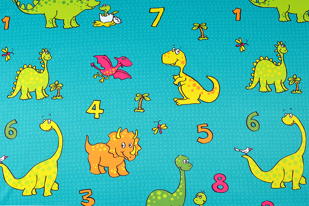 Blackout-Stoff - Dinos & Zahlen