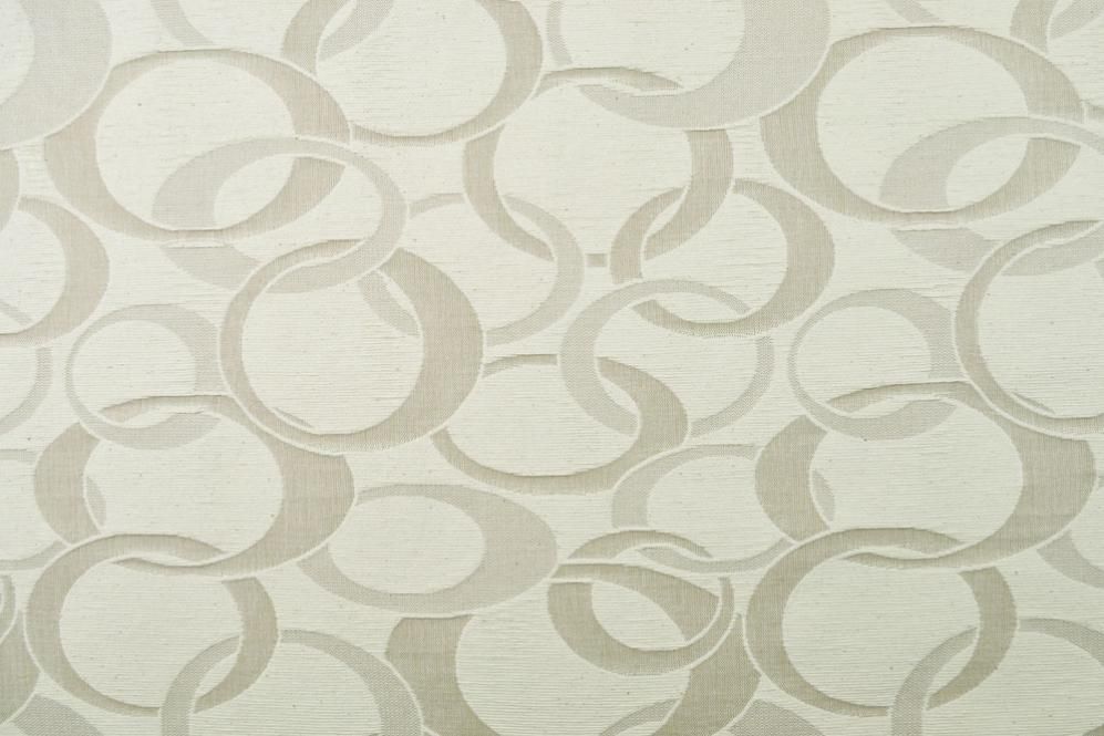 Jacquard Stoff - Ringe - Hellbeige