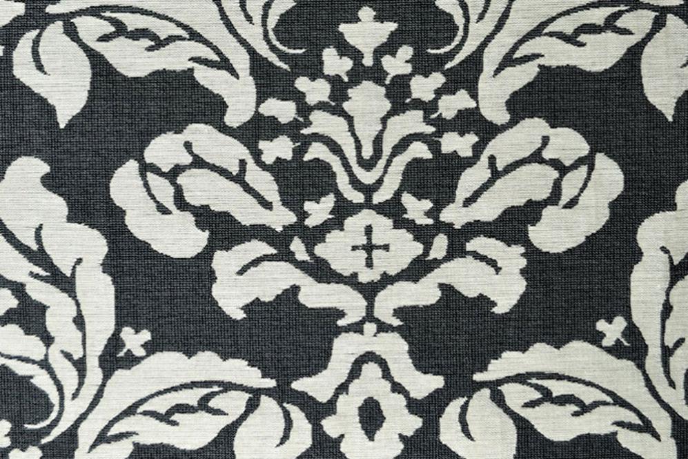 Jacquard Stoff - Louis Philippe - Schwarz