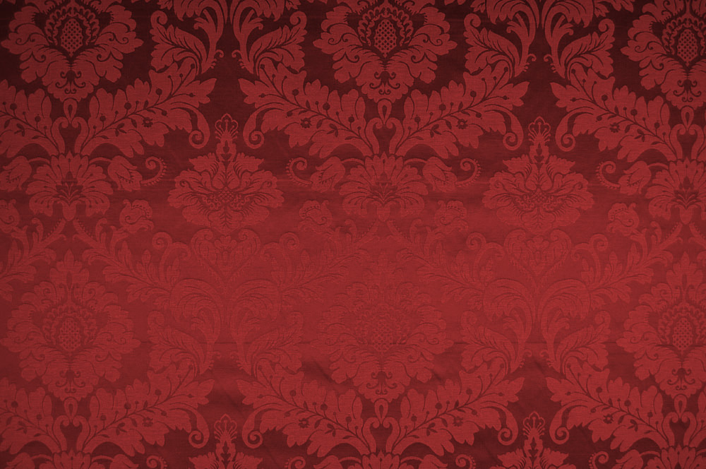 Dekostoff Outdoor - Barock-Ornament - Bordeaux