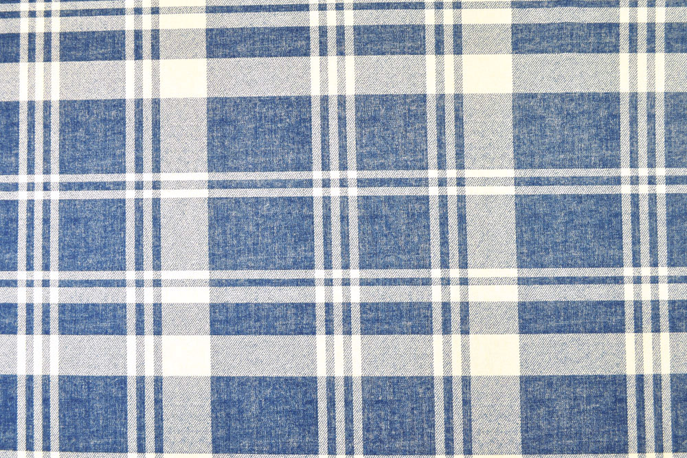 Dekostoff deluxe - British Feeling - Karo - Blau