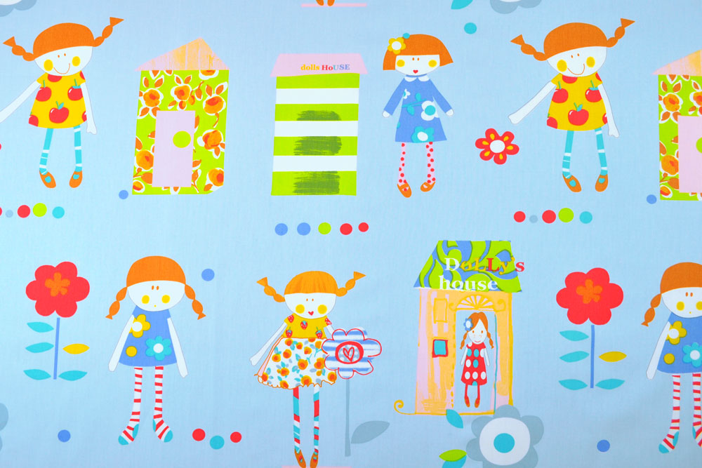 Dekostoff deluxe - Doggy - Dolly - 280 cm - Hellblau