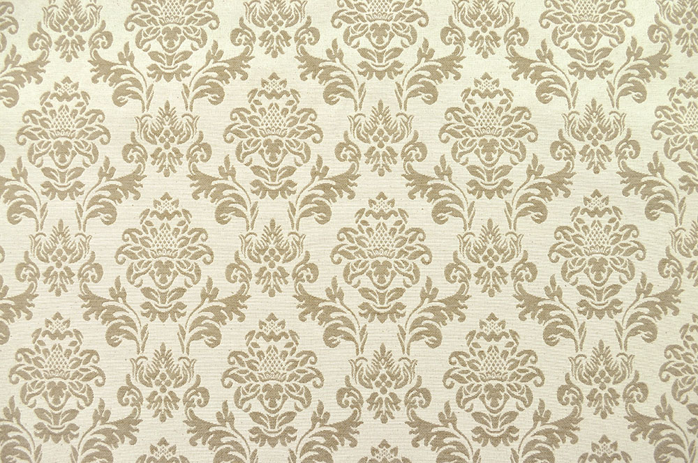 Dekostoff Jacquard - zweiseitig - Barock-Ornament - Beige