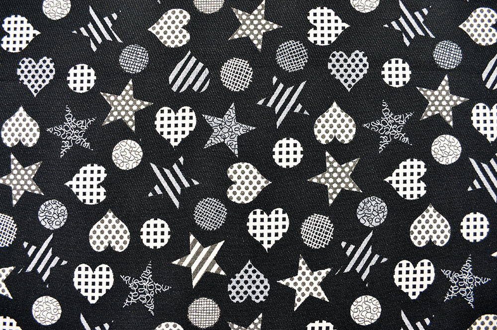 Dekostoff Jacquard - zweiseitig - Black and White