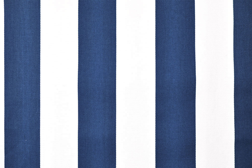 Baumwollstoff Köperbindung - Blockstreifen - Dunkelblau