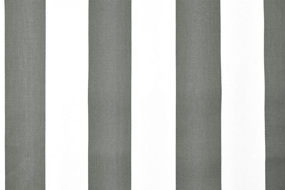 Baumwollstoff Köperbindung - Blockstreifen - Grau