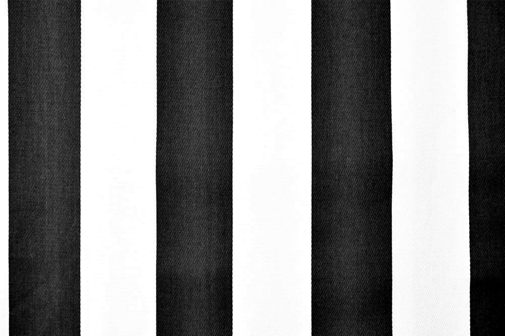 Baumwollstoff Köperbindung - Blockstreifen - Schwarz
