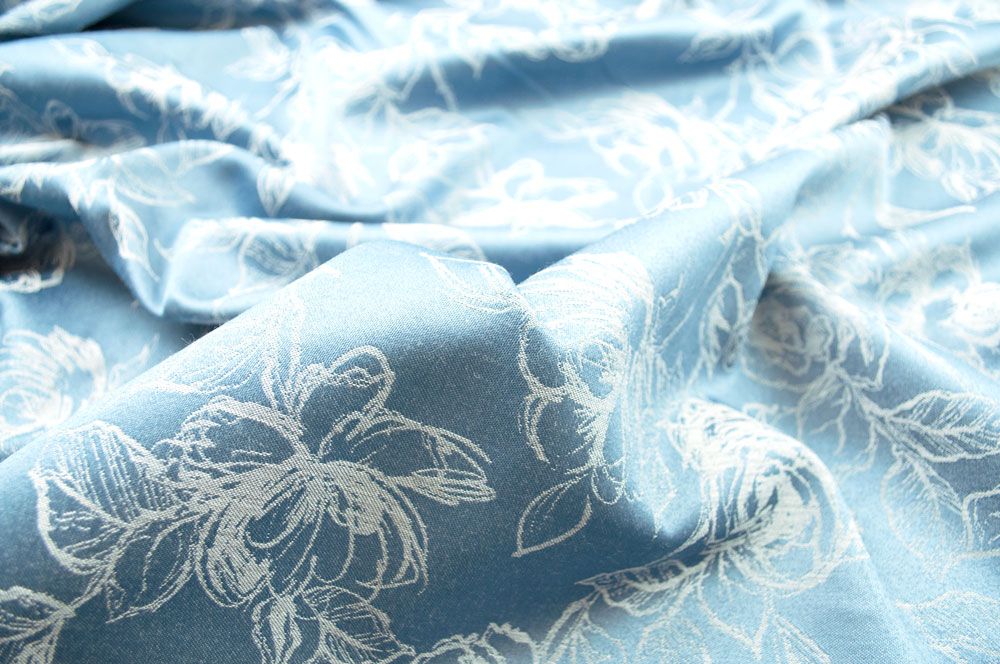 Jacquard Rosen - Blau/Hellblau