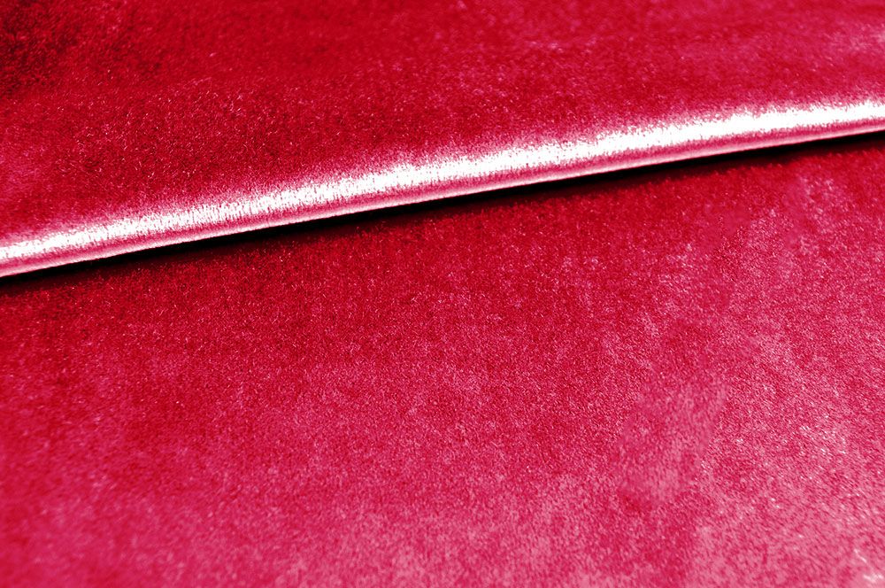 Spiegelsamt Deluxe - Glänzend - Uni - Rot - 1,0 Meter