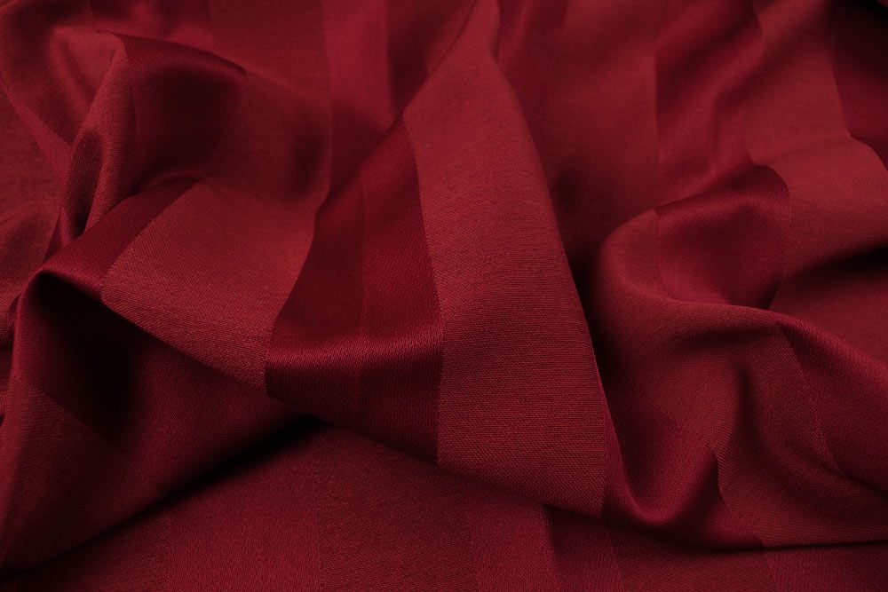 Dekostoff Satin-Blockstreifen - Trevira CS - Bordeaux