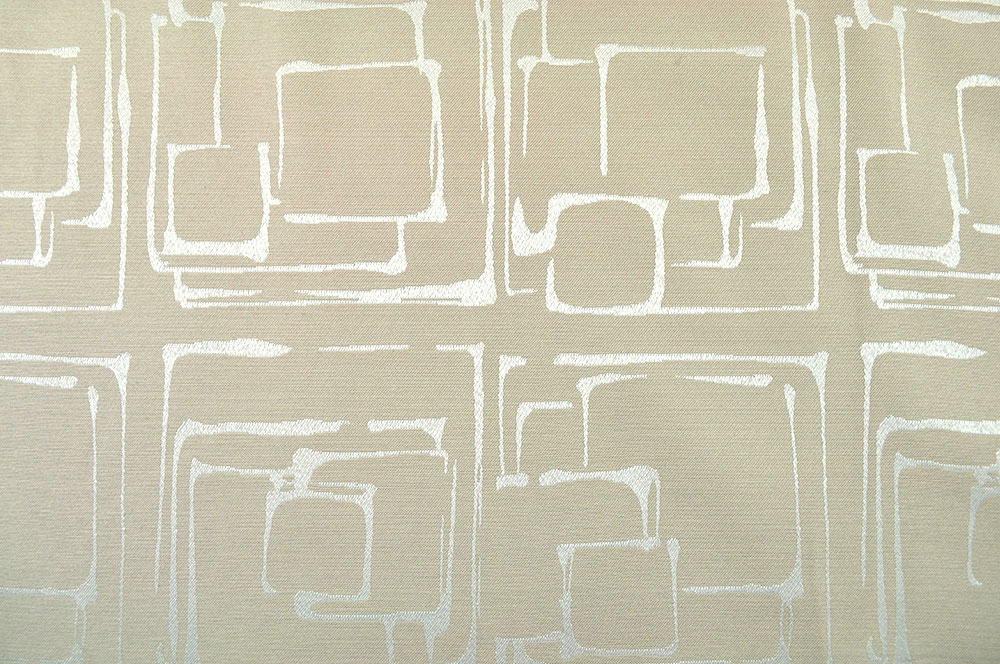 Dekostoff Jacquard - Broken Squares - Beige