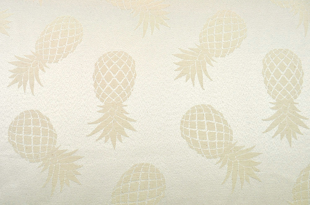 Dekostoff Jacquard - Ananas - Creme