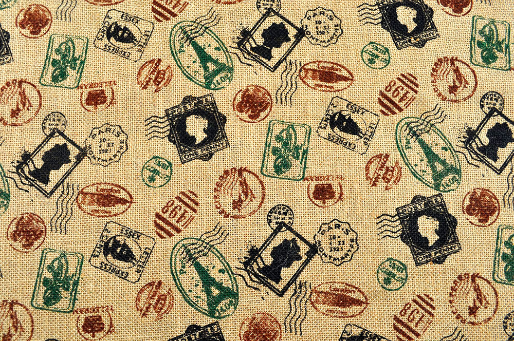 Jute bedruckt - Stempel