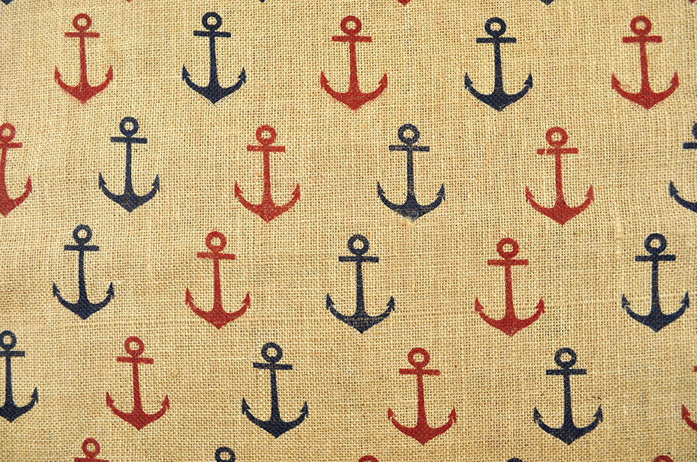 Jute bedruckt - Anker
