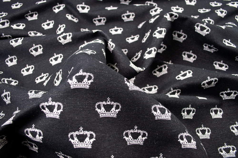 Jacquard-Dekostoff - Monaco - Schwarz