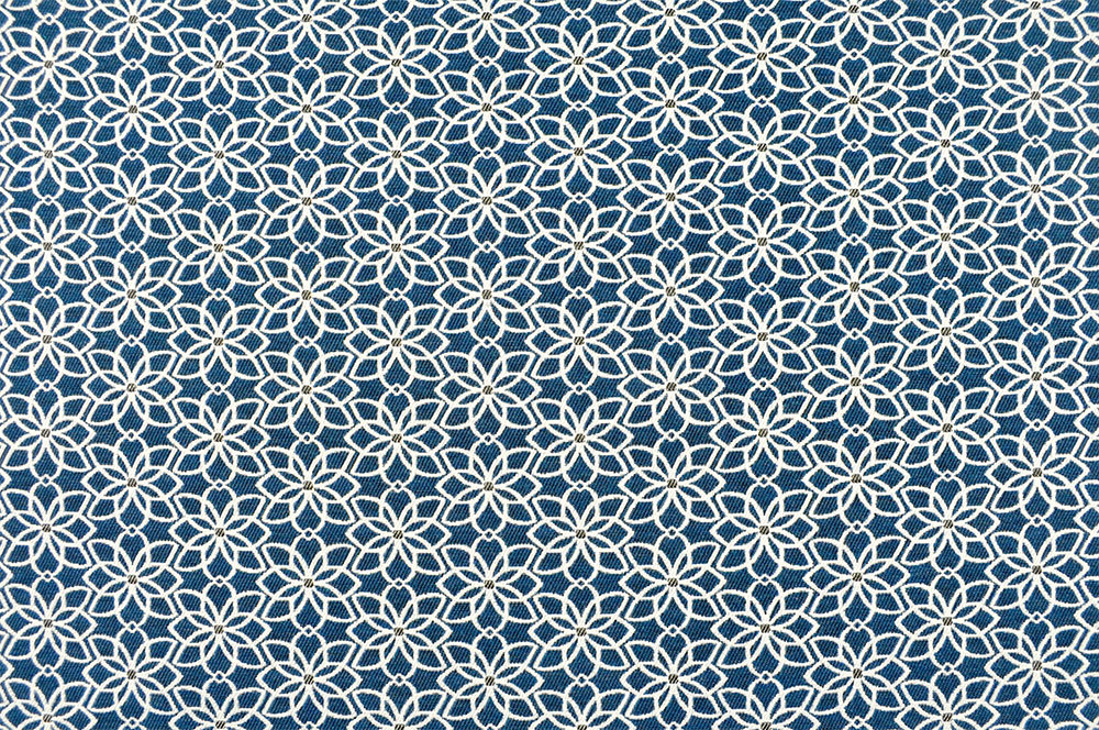 Jacquard-Dekostoff - Saint Lucia - Blau/Weiß - 280 cm