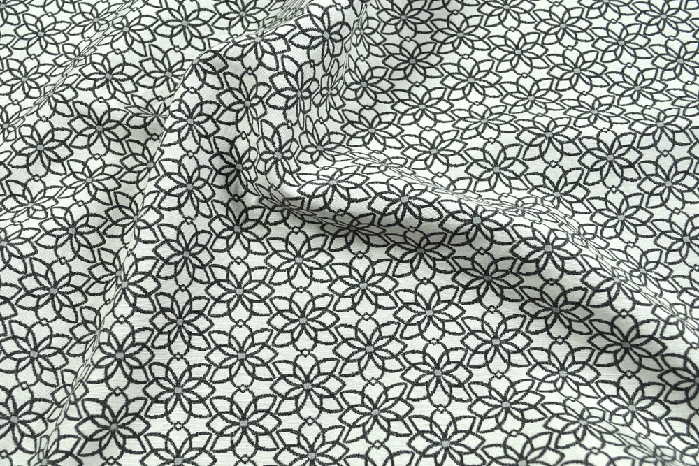 Jacquard-Dekostoff - Saint Lucia - Weiß