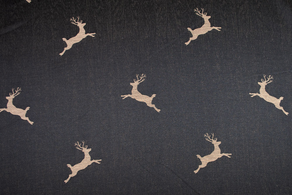 Jacquard Ammergau - Dekostoff - Dunkelbraun/Beige