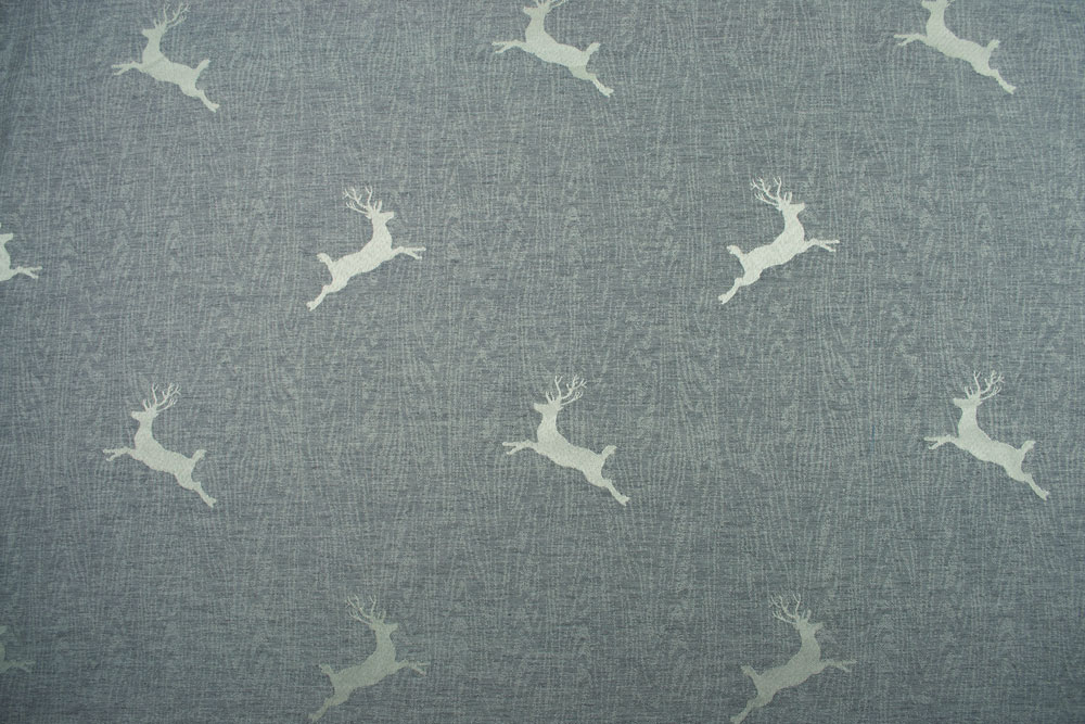 Jacquard Ammergau - Dekostoff - Grau/Creme