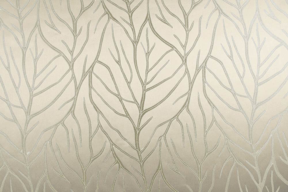 Dekostoff Jacquard - Leaves - Sand