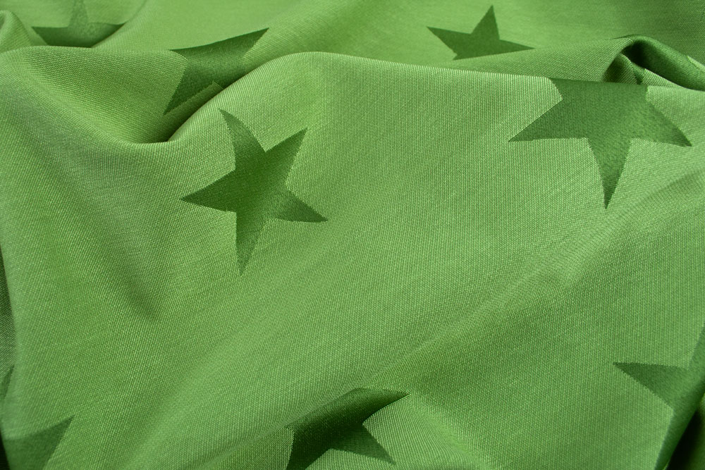 Sternenglanz - Dekostoff Jacquard - Hellgrün/Grün