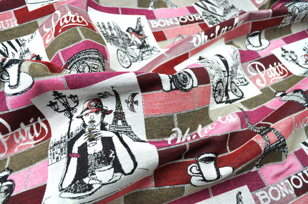 Dekostoff Jacquard - Bienvenue à Paris