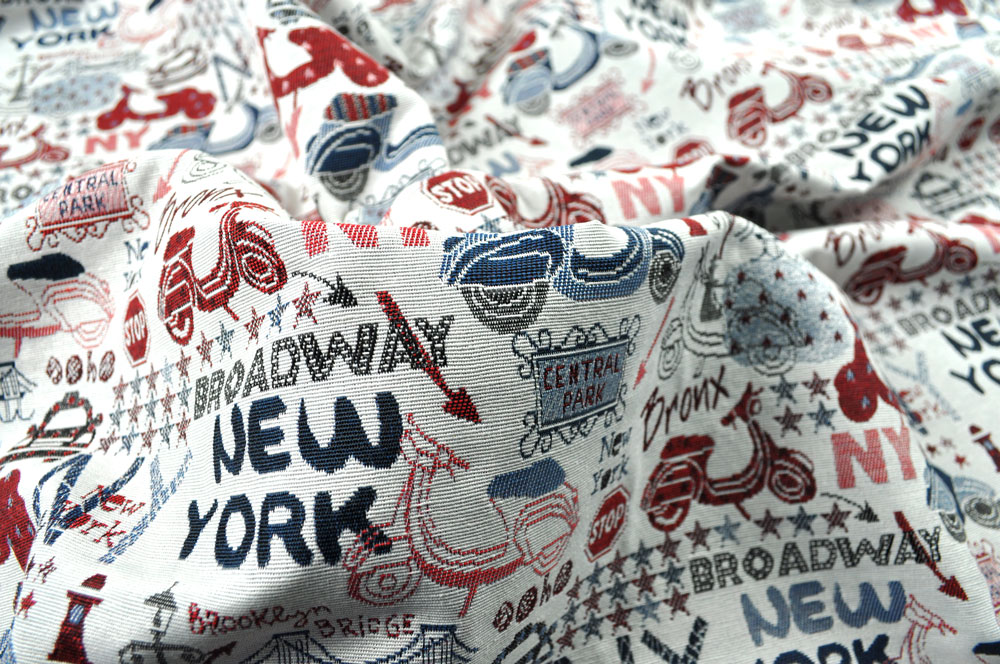 Dekostoff Jacquard - New York Scooter
