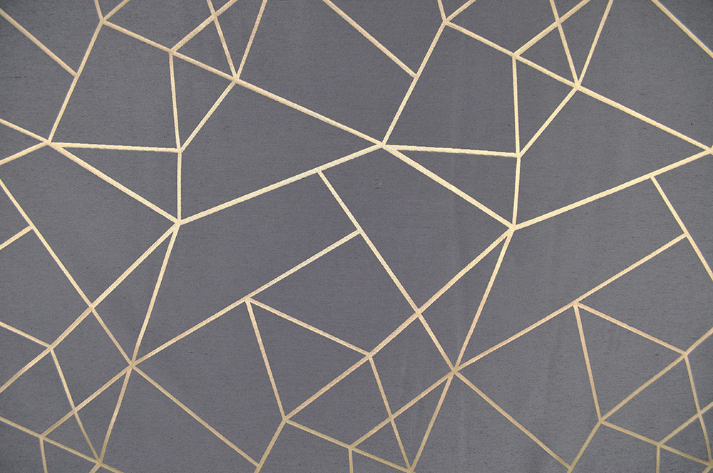 Wende-Dekostoff - New Fashion No. 3 - Anthrazit/Goldbeige