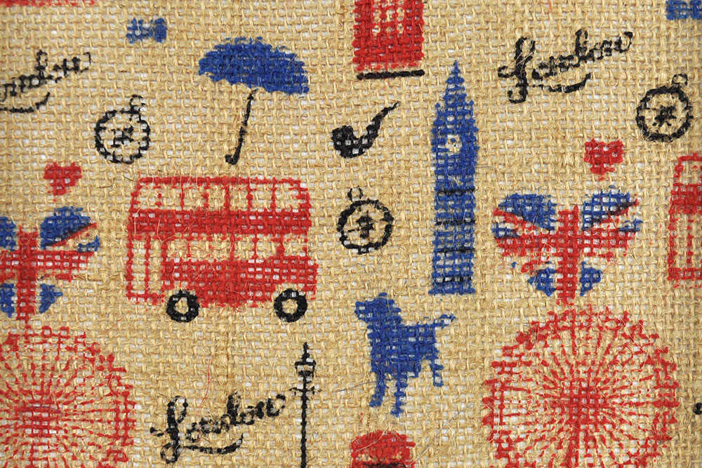 Jute bedruckt - London