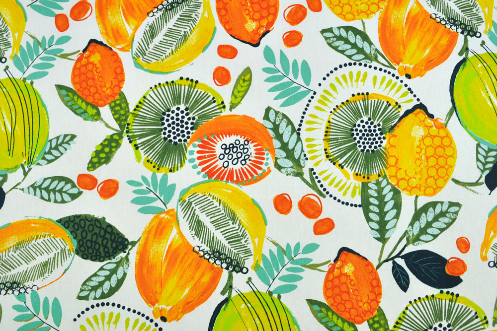 Baumwollstoff- Barcelona Fruits