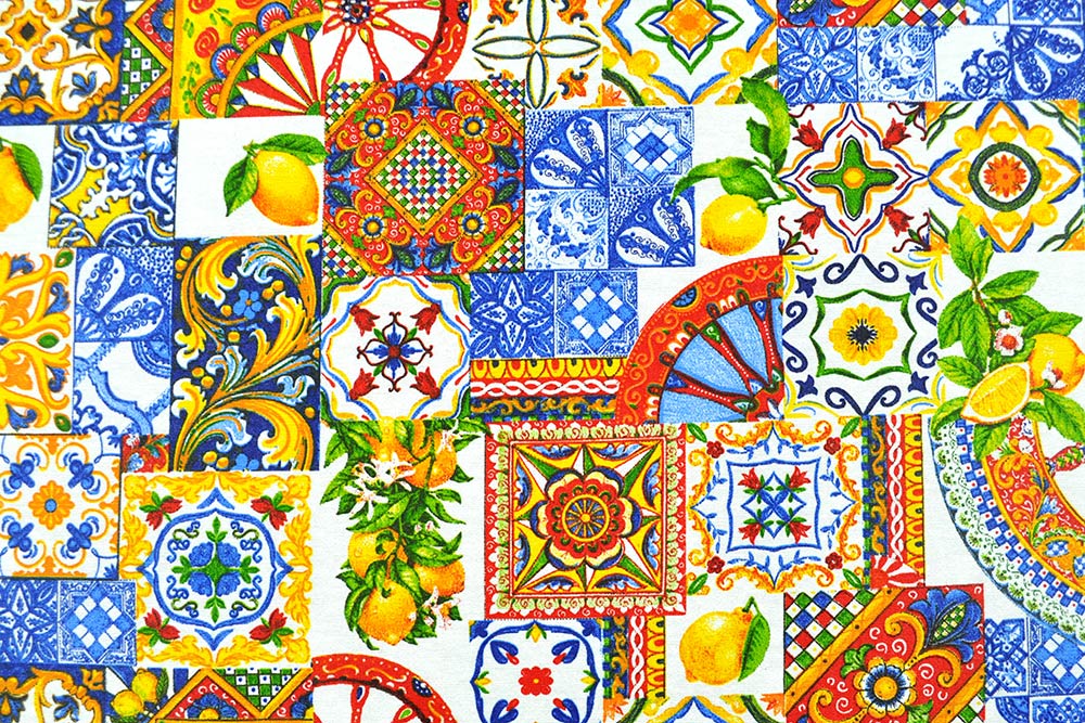 Deko-Outdoorstoff - Majolika Limone