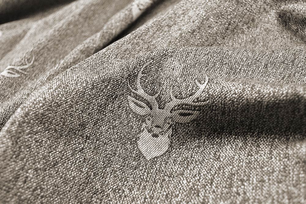 Wende-Jacquard-Dekostoff - Hirschblick